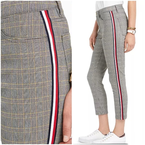 Tommy Hilfiger Tribeca skinny multicolor plaid pants - Picture 12 of 13